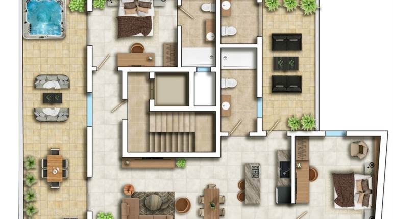 Paola - 2 Bedroom Fully Finished Penthouse 