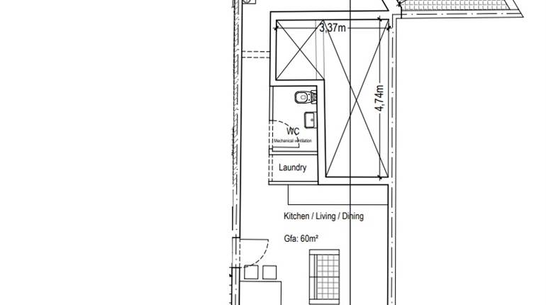 San Gwann - 1 Bedroom Penthouse On Plan + Outdoor Area