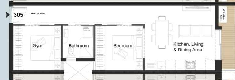 Paola - Shell Form 2 Bedroom Apartment On Plan