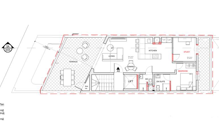Fgura - On Plan 1 Bedroom + Study Finished Penthouse + Front & Back Terrace 