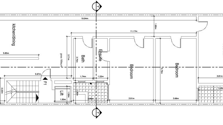 Fgura 169sqm 1st floor 3 bedroom finished apartment with internal yard and terrace  On Plan 