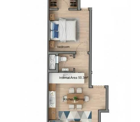 San Gwann - Already Built 1 Bedroom 2nd Floor Finished Apartment