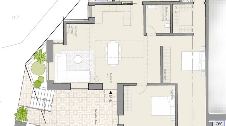 Mosta - 150sqm Ground Floor 3 Bedroom Maisonette - Shell Form