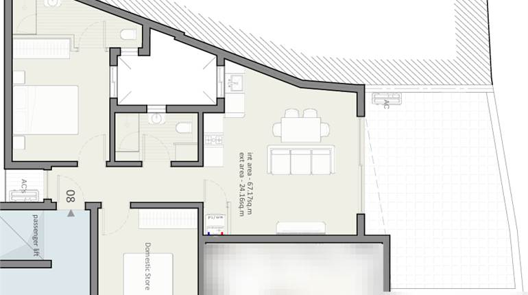 Marsa - 2 bedroom Penthouse with Terrace in Shell form