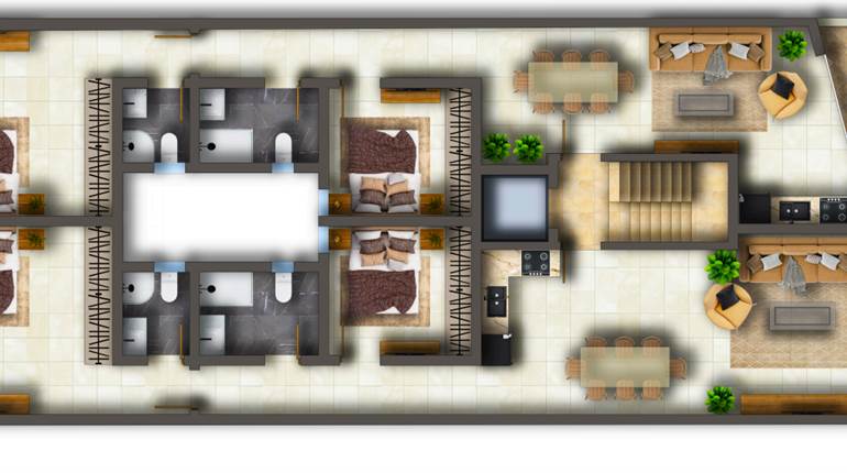 Iklin - 2 Bedroom Finished Penthouse On Plan 