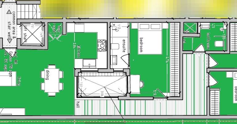 Birkirkara - 3rd floor 3 bedroom finished Apartment 119sqm with back & front terrace 