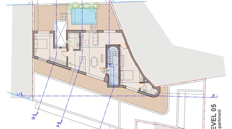 Xghajra - Under construction 2 Bedroom Shell Form Penthouse / Large Terraces / Pool 