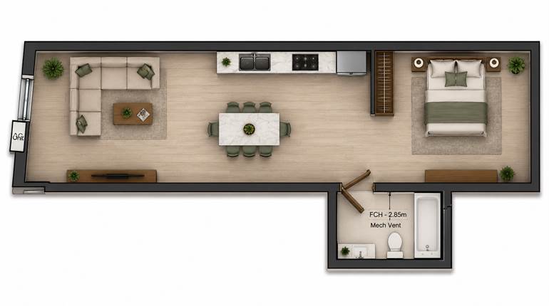 Msida - 1 Bedroom Studio Ground Floor Finished Maisonette