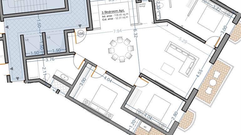 Tarxien - 3 Bedroom 1st Floor Shell Form Apartment On Plan 