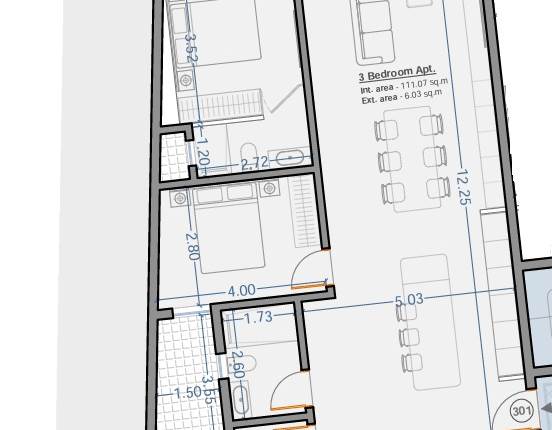 Tarxien - 3 Bedroom 3rd Floor Shell Form Apartment On Plan 
