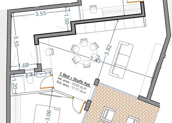 Tarxien - 2 Bedroom Shell Form Penthouse On Plan 