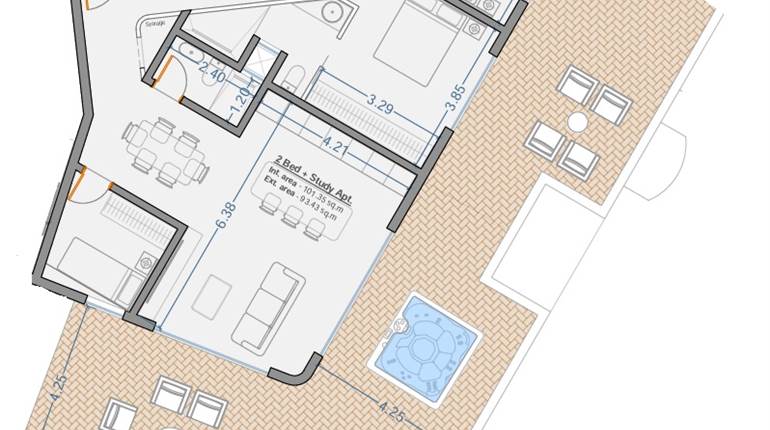 Tarxien - 3 Bedroom Penthouse Shell Form XXL Terrace 
