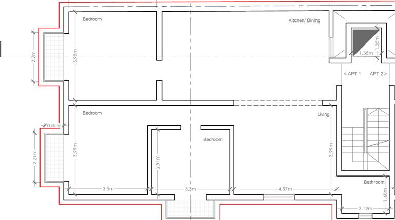 Gzira - 3 Bedroom 4th Floor Finished Apartment On Plan 