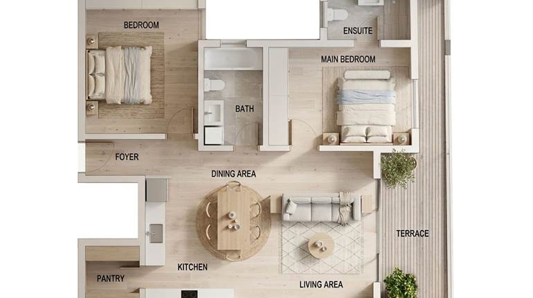 Manikata - 2 Bedroom Finished Apartment Under Construction 