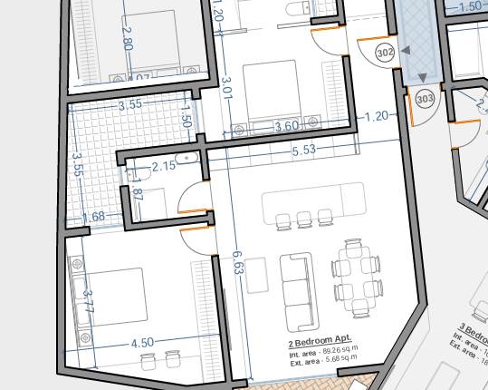 Tarxien - 3 Bedroom 3rd Floor Advanced Shell Form Apartment On Plan
