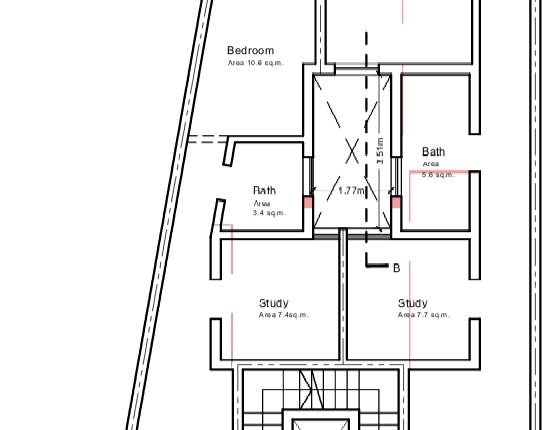 Mosta- 3rd floor 1 Bedroom + Study Apartment (Already Built)